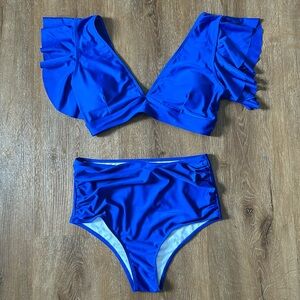 NEW Women’s Royal Blue 2-piece Bathing Suit, Size L
